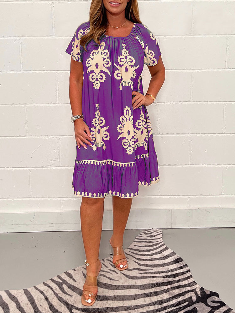 Novidade 2024 💟 Vestido geométrico com decote quadrado 💃