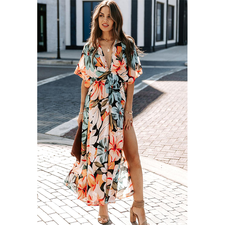 2025 New Blossom Printed Midi Dress
