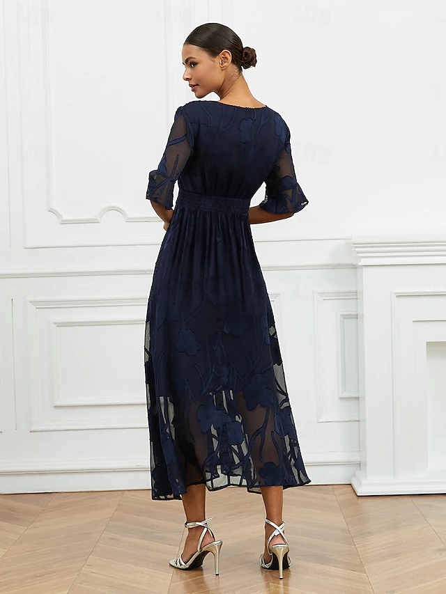 Elegant women's solid color lace long skirt