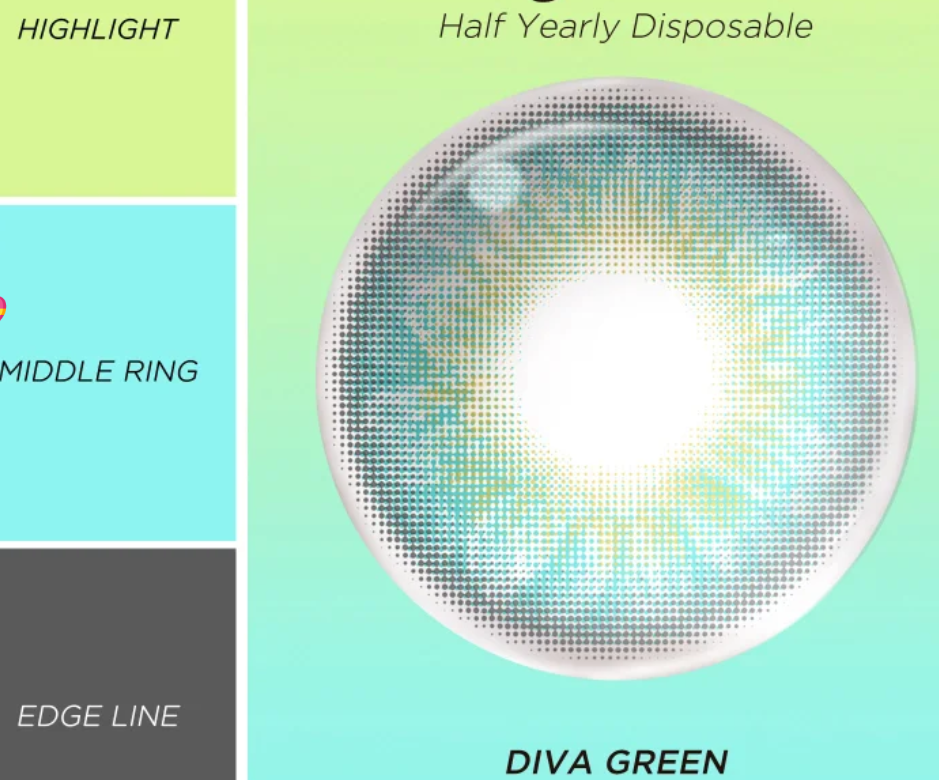 🔥 Buy one get one free ⌛ Emerald Green / Lilac Purple / Barbie Grey / Diva Green（DIA : 14.2mm；G.DIA : 13.5mm；BC : 8.7mm） | 6 Months, 2 pcs
