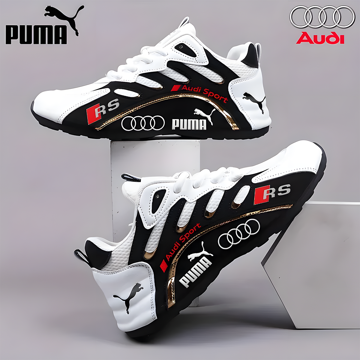 PUMA&Audi könnyű és kényelmes vízálló bőrcipő