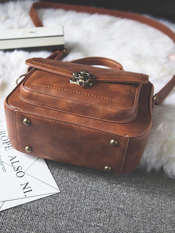 Bolsa vintage única feita de couro lavado