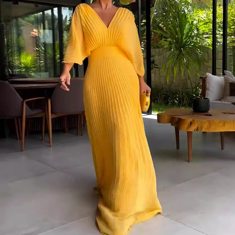 🔥41% de desconto na promoção🔥2024 novo vestido plissado da moda