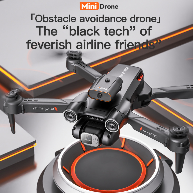 P12 drone de posicionamento de fluxo óptico 8K ESC câmara aérea de lente dupla com prevenção total de obstáculos avião de controlo remoto