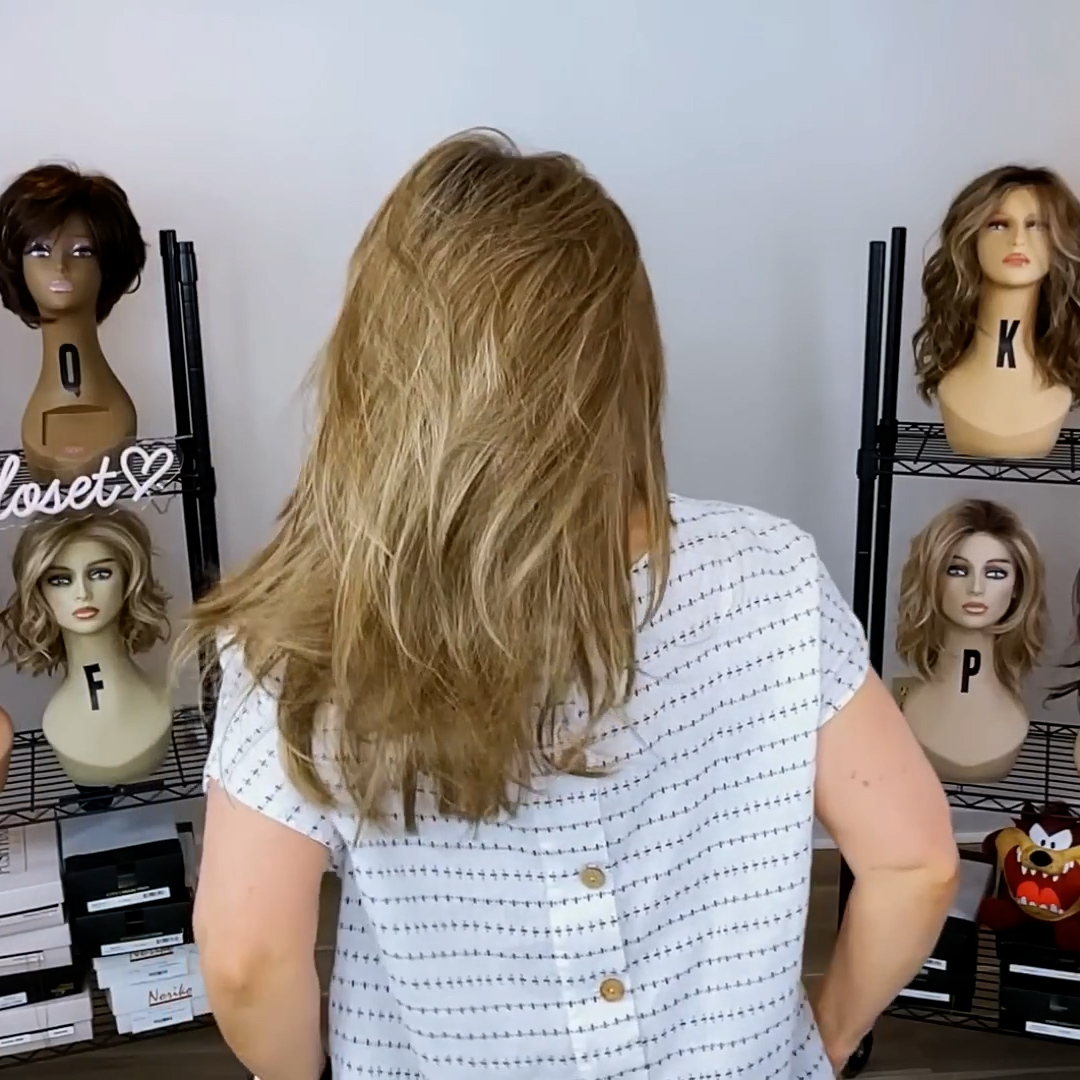 Advanced layered medium-length straight hair