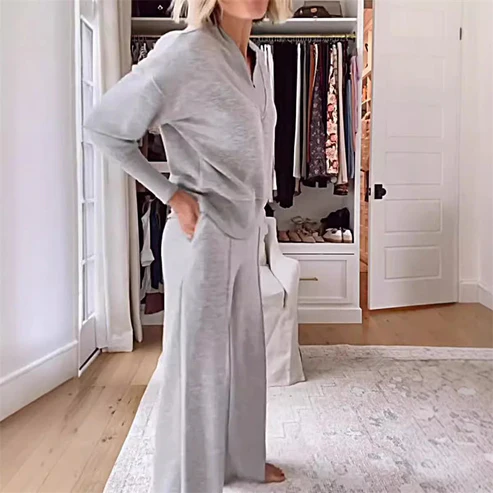 Completo moda casual da donna (top + pantaloni)