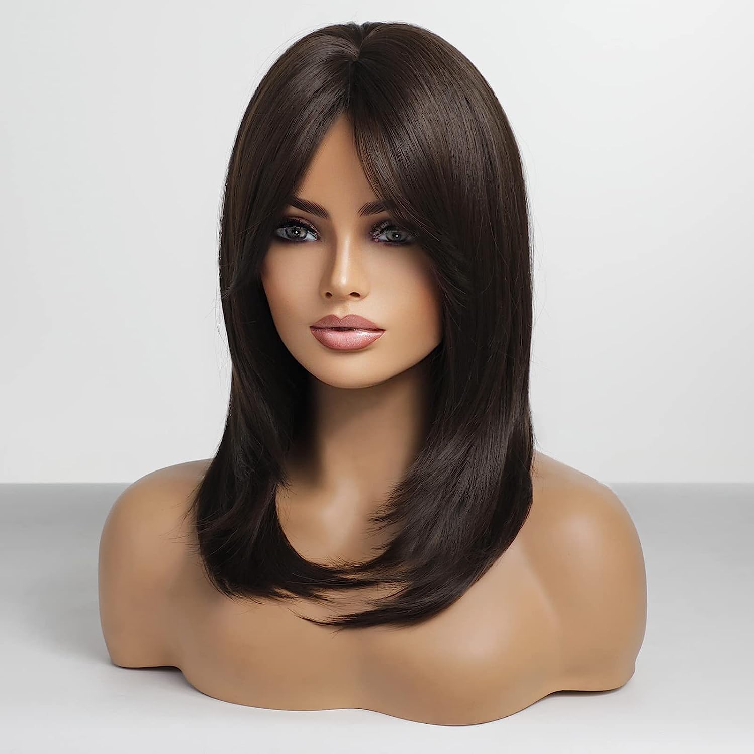 Synthetic Long Wigs  Hair with Bangs for Daily Use