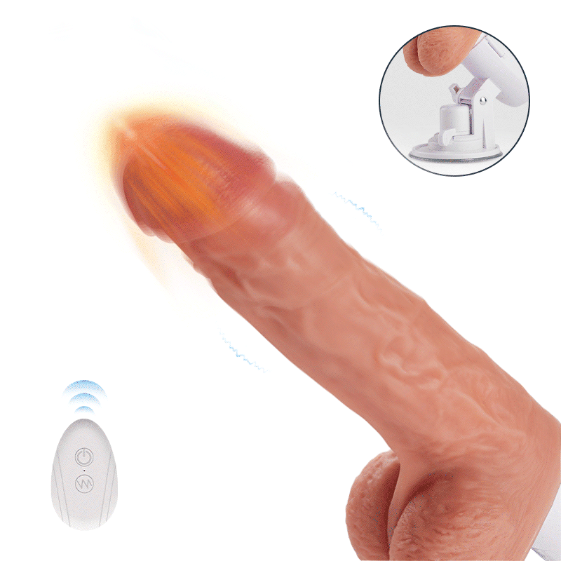 【ГОРЕЩО】STRETCH LOVER DILDO 8 ТЕЛЕСКОПИЧНА ВЪРТЯЩА СЕ ВИБРАЦИЯ И ОТОПЛЕНИЕ