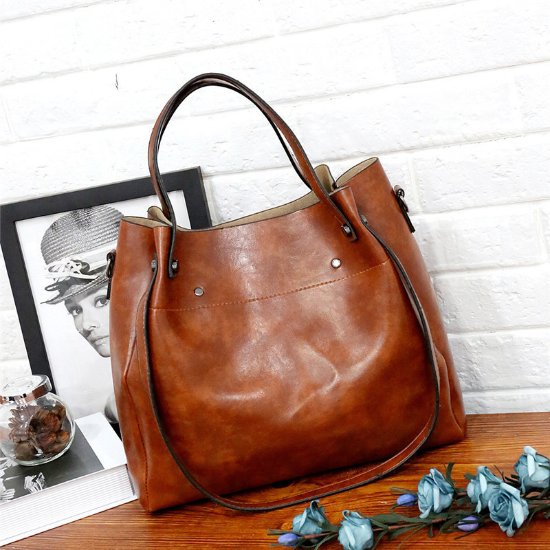 Vintage Handmade Leather 4 Piece Set