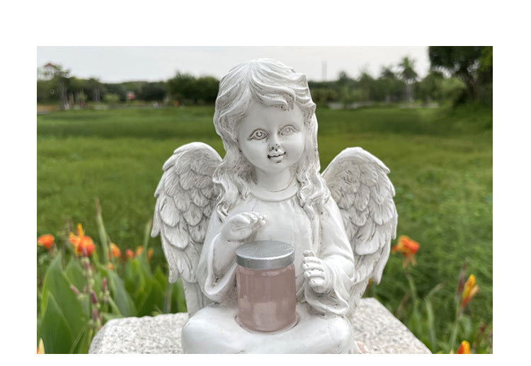 Angel šperky domáce solárne lampa dekorácie sochárstva remeslá