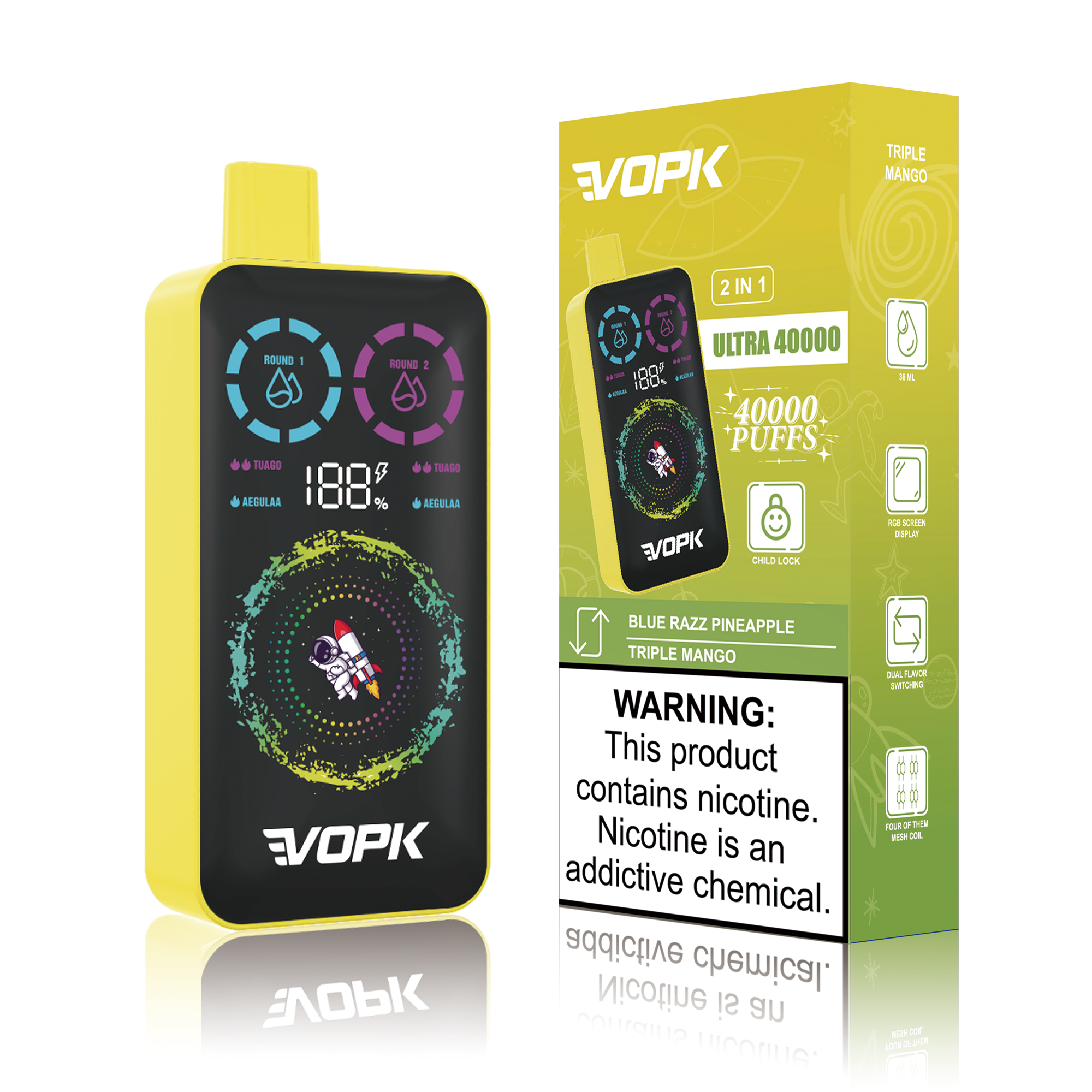 VOPK ULTRA 40000 Puffs Double Taste Disposable Vape – Advanced Features for Maximum Enjoyment