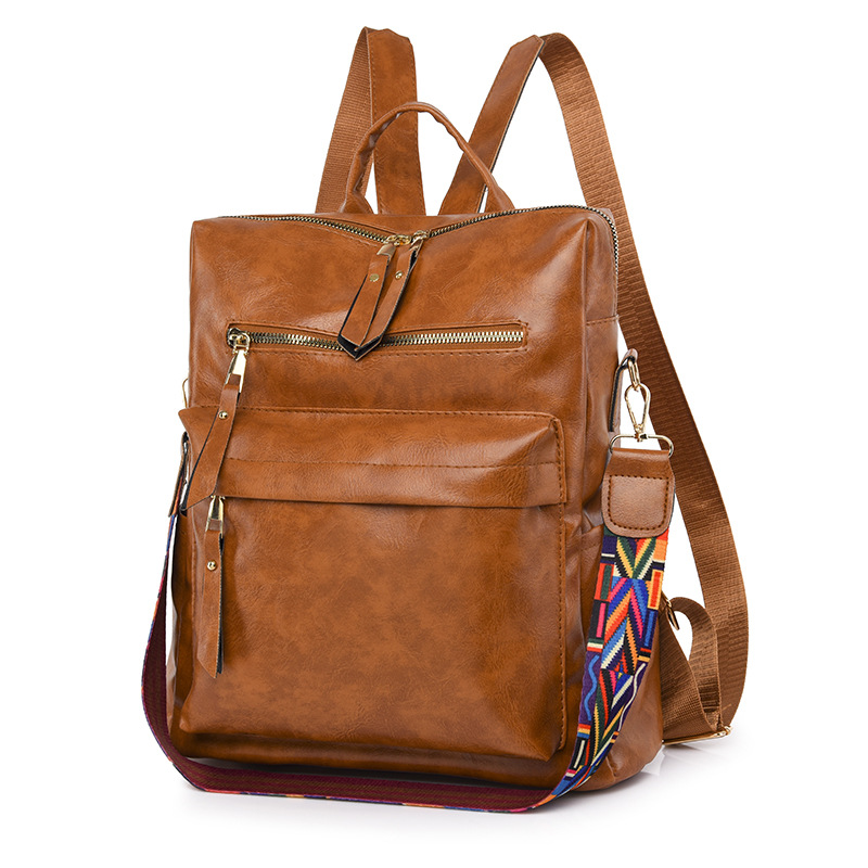 Vintage handmade leather backpack