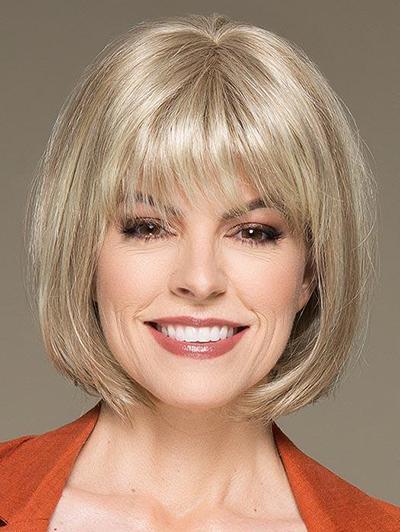 Fashion Blond Bangs Bobo Short Straight Synthetic Wigs