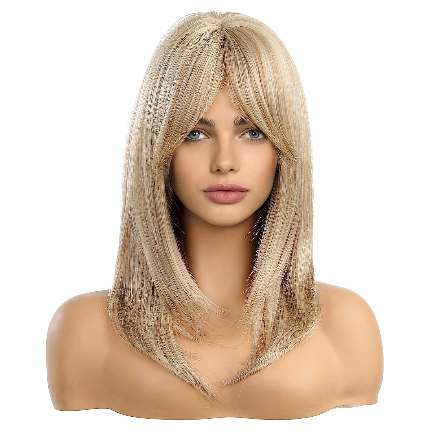 Synthetic Long Wigs  Hair with Bangs for Daily Use