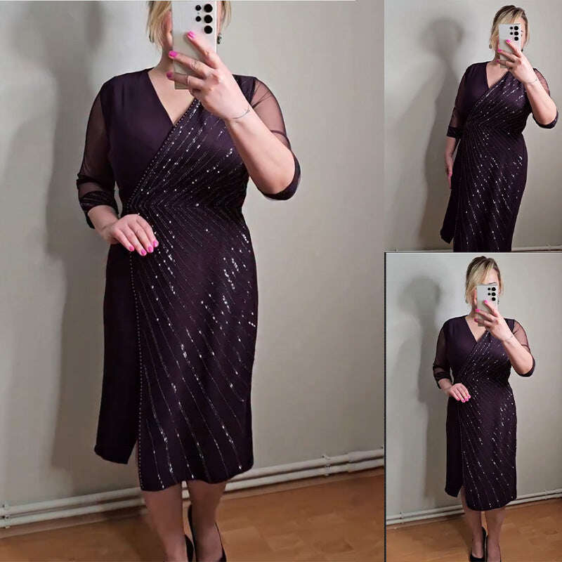 🌸Liquidação de primavera🌸 Vestido Plus Size com glitter