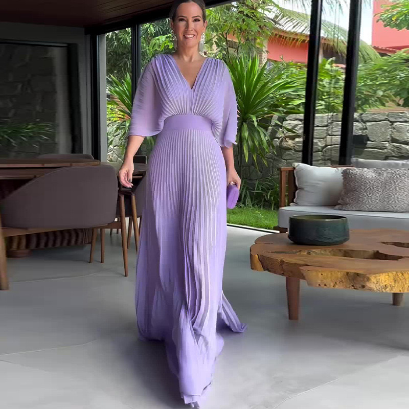 🔥41% de desconto na promoção🔥2024 novo vestido plissado da moda