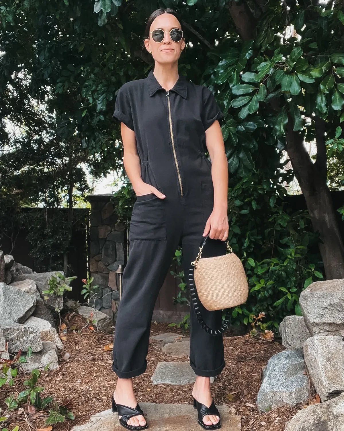 CROPPED UTILITY JUMPSUIT