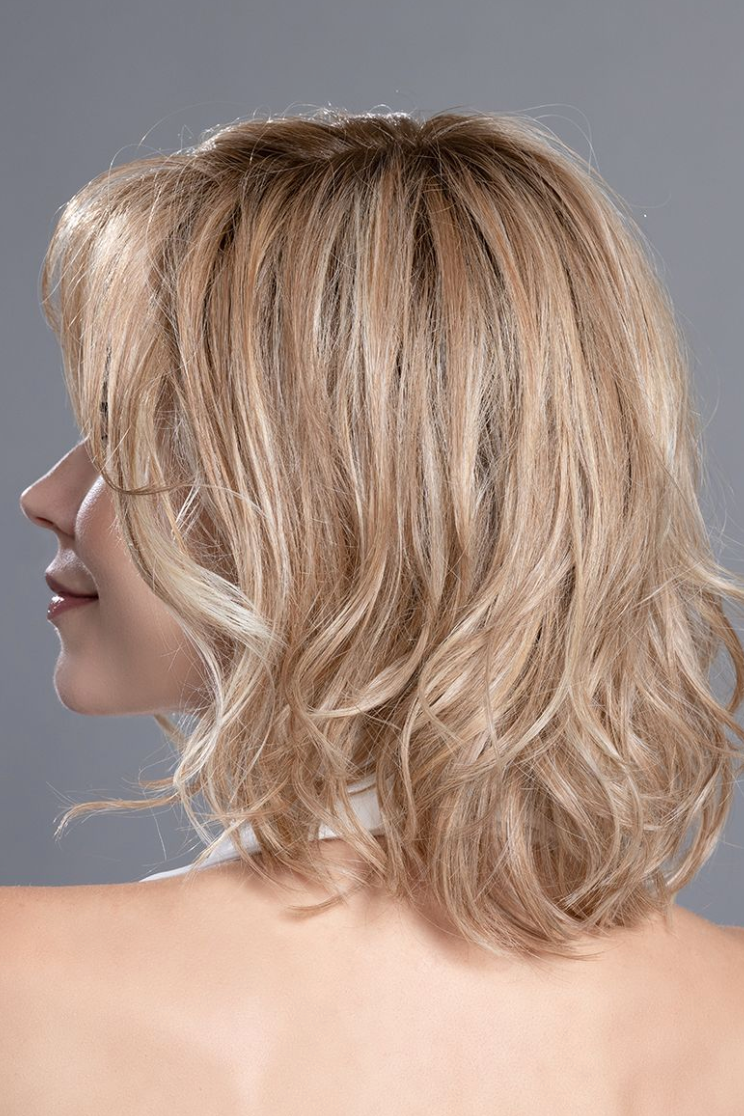 Side-parted curly hair