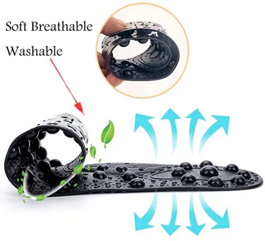 Palmilhas ortopédicas Softsole™ Tourmaline Far Infrared Acupressure Pain Relief Orthotic Insoles