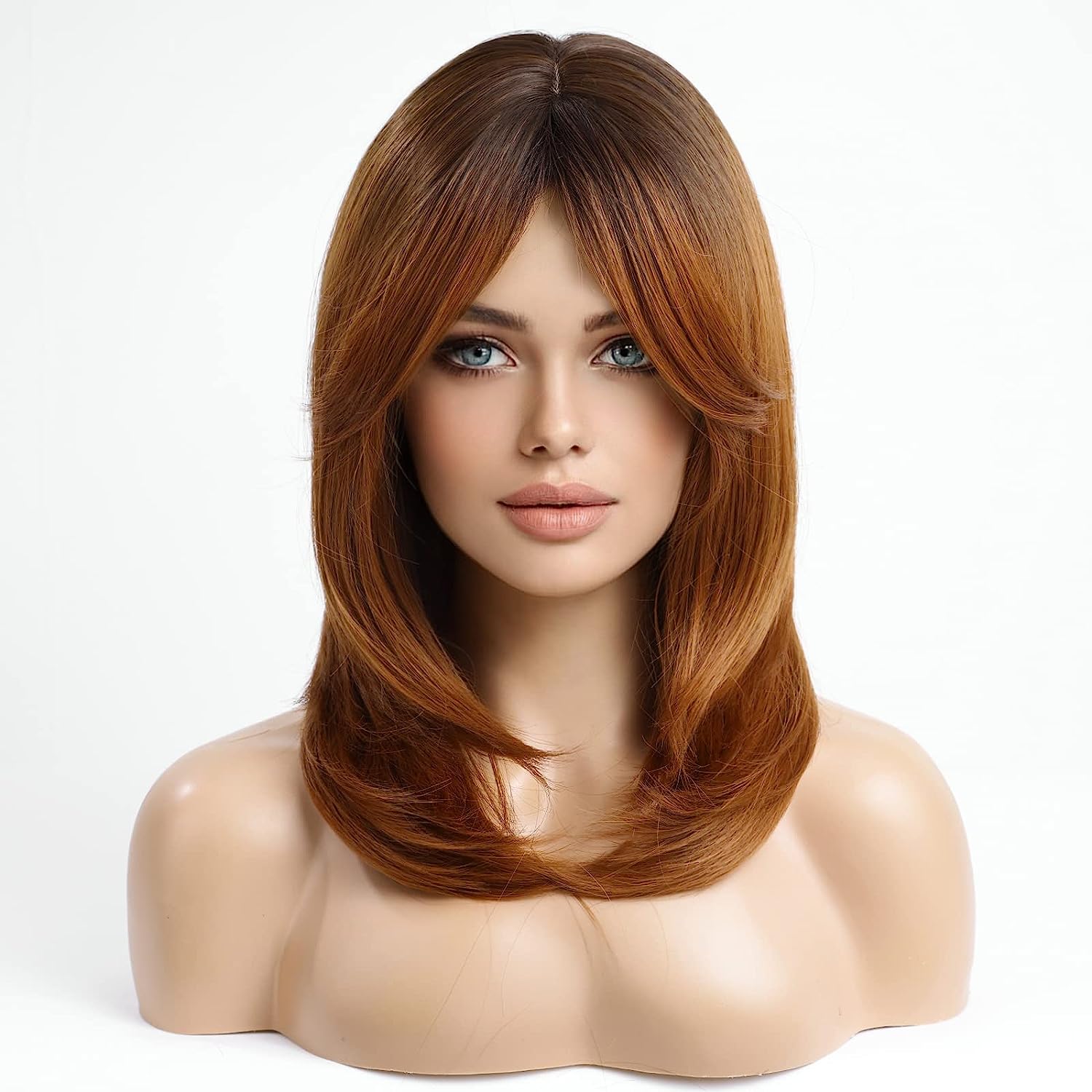 Synthetic Long Wigs  Hair with Bangs for Daily Use