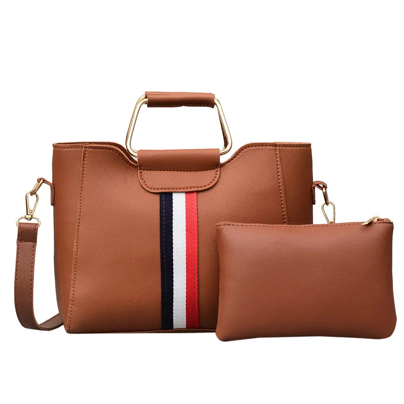 Handmade leather bag set of two