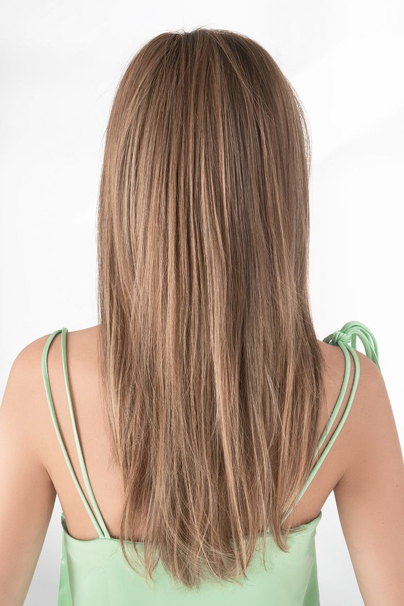 Side parting long curly hair