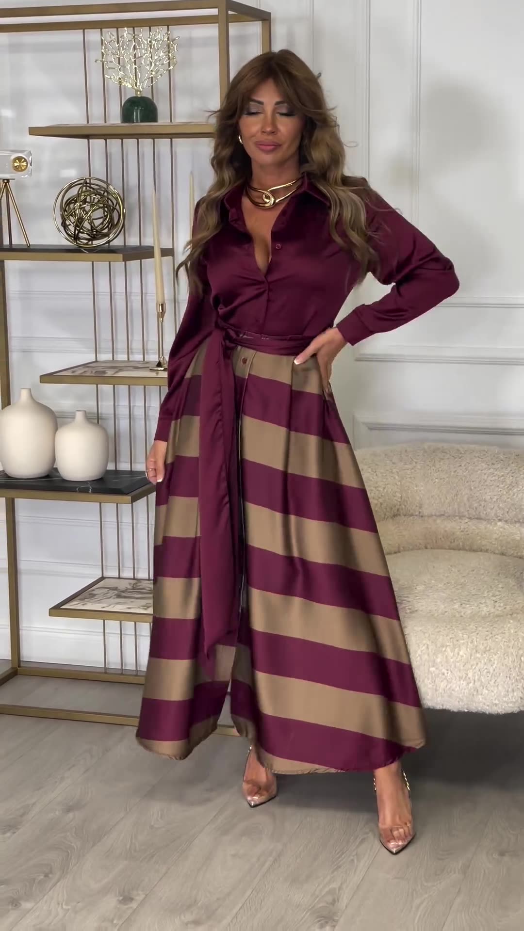 Saia longa super curta em patchwork nobre e elegante