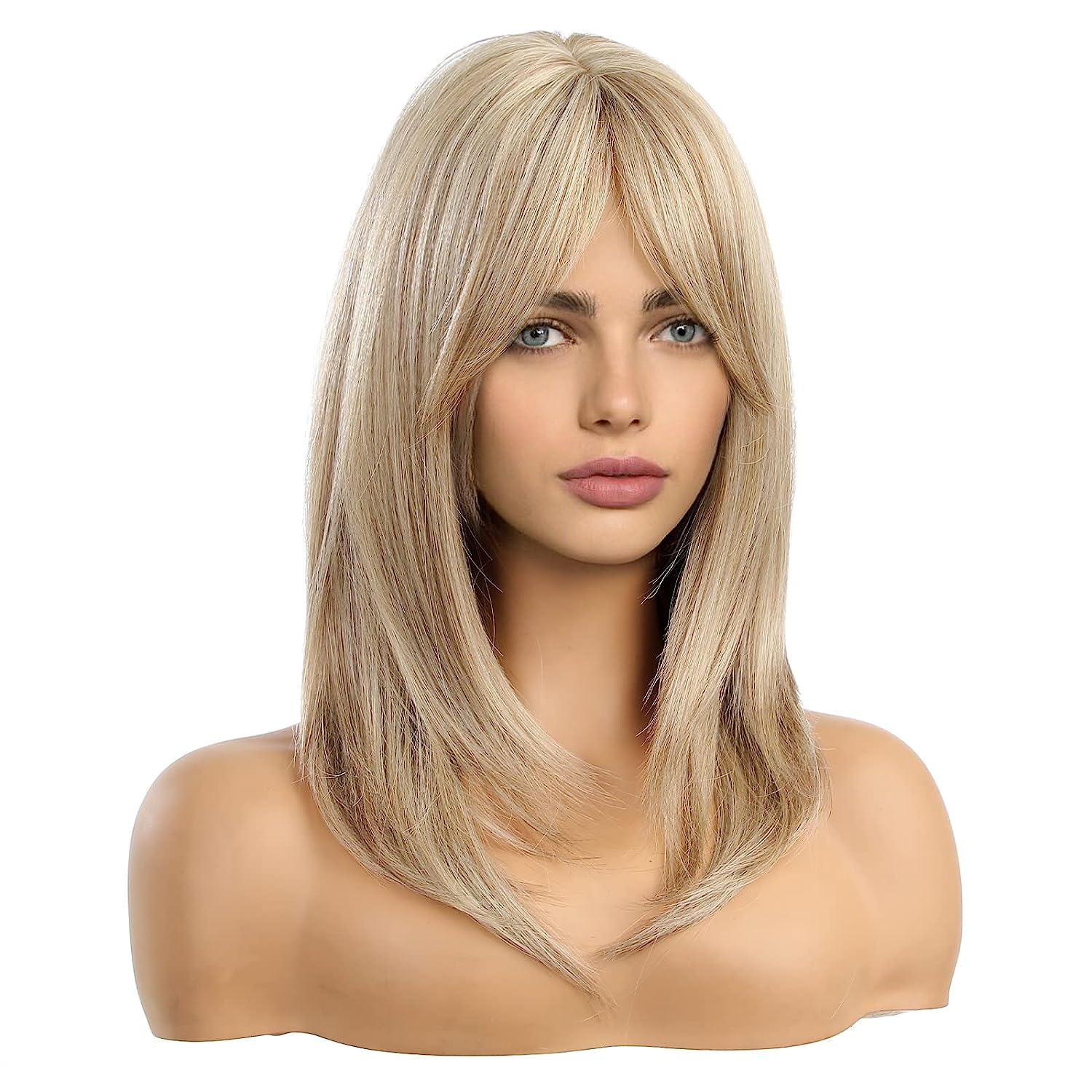 Synthetic Long Wigs  Hair with Bangs for Daily Use