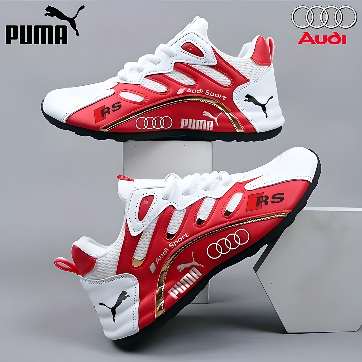 PUMA&Audi könnyű és kényelmes vízálló bőrcipő