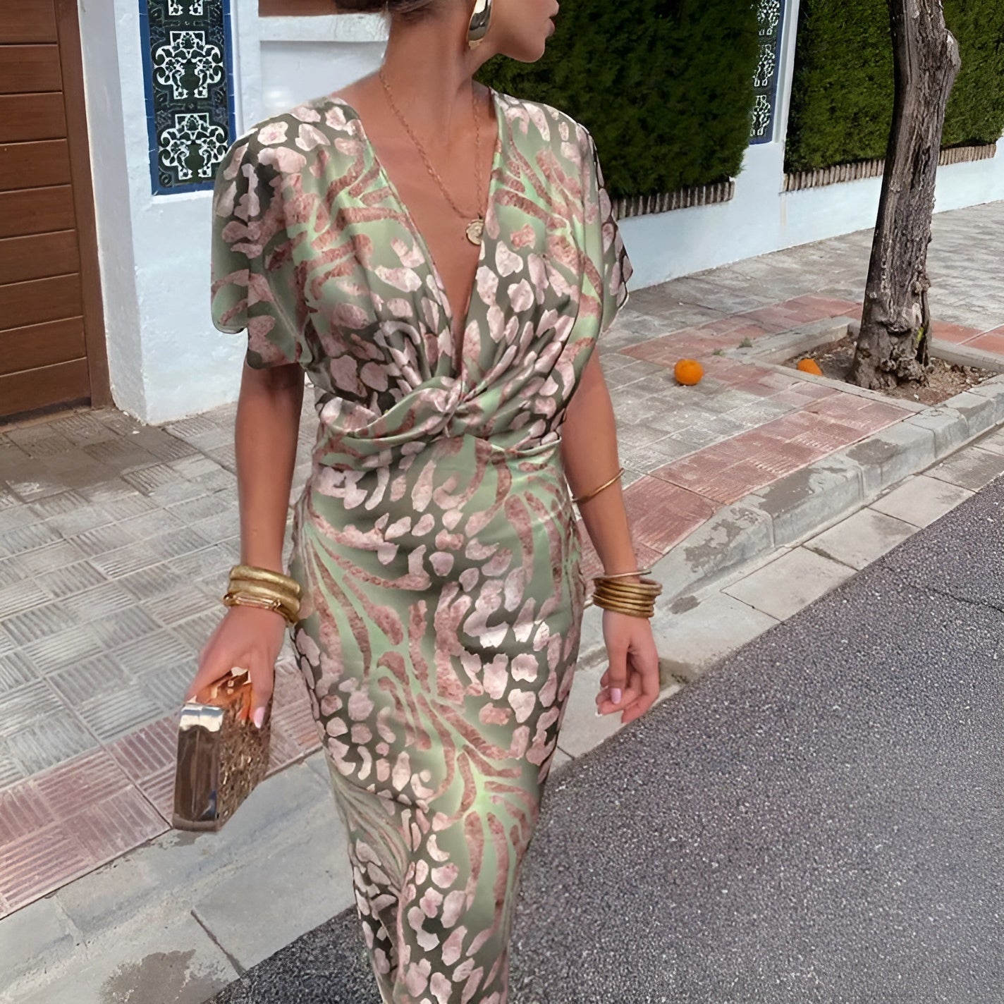 🎀 Classy Printed Dress