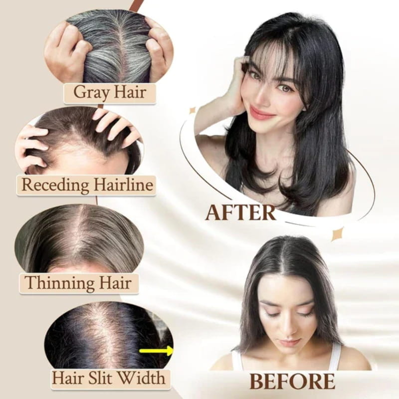 Toppers de cabelo naturais com franja para mulheres