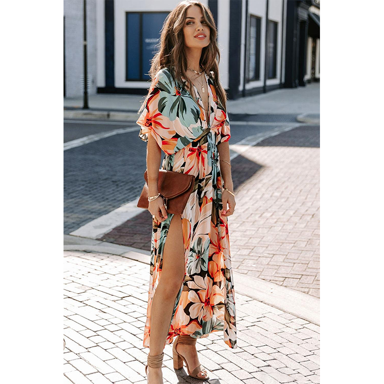 2025 New Blossom Printed Midi Dress