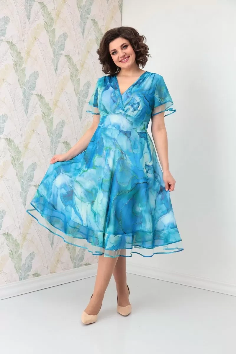 【S-5XL】2025. gada jauna eleganta viļņa šifona kleita💙
